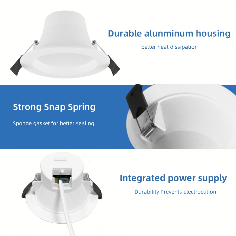 DL01 SAA Australian Standard 90MM 8W 10W TRI COLOUR CCT Aluminum Lamp LED Downlight DIMMABLE Office Home Anti-glare Ceiling SpotLight