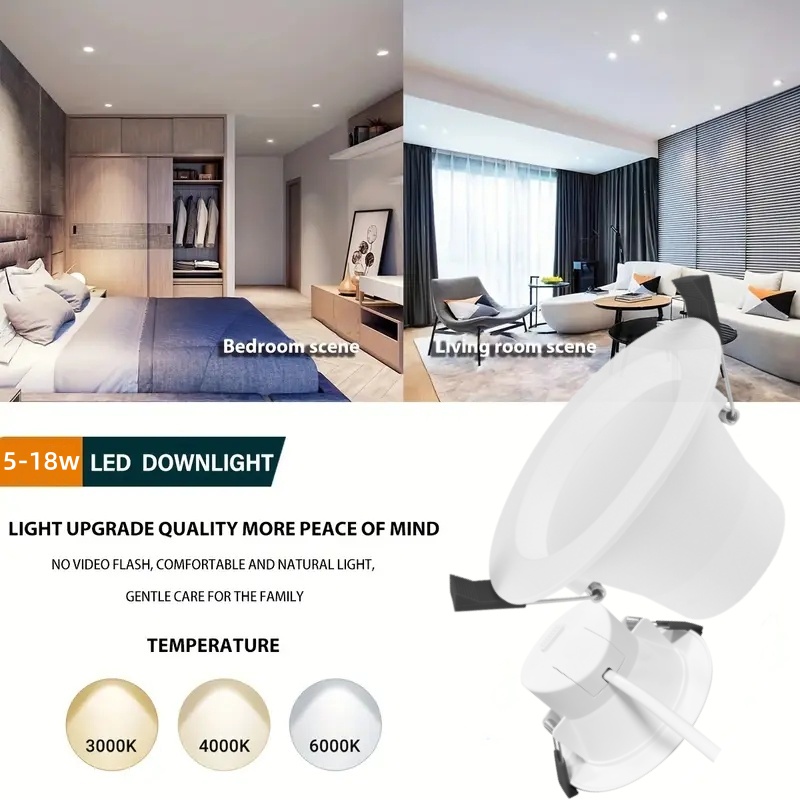 DL01 SAA Australian Standard 90MM 8W 10W TRI COLOUR CCT Aluminum Lamp LED Downlight DIMMABLE Office Home Anti-glare Ceiling SpotLight