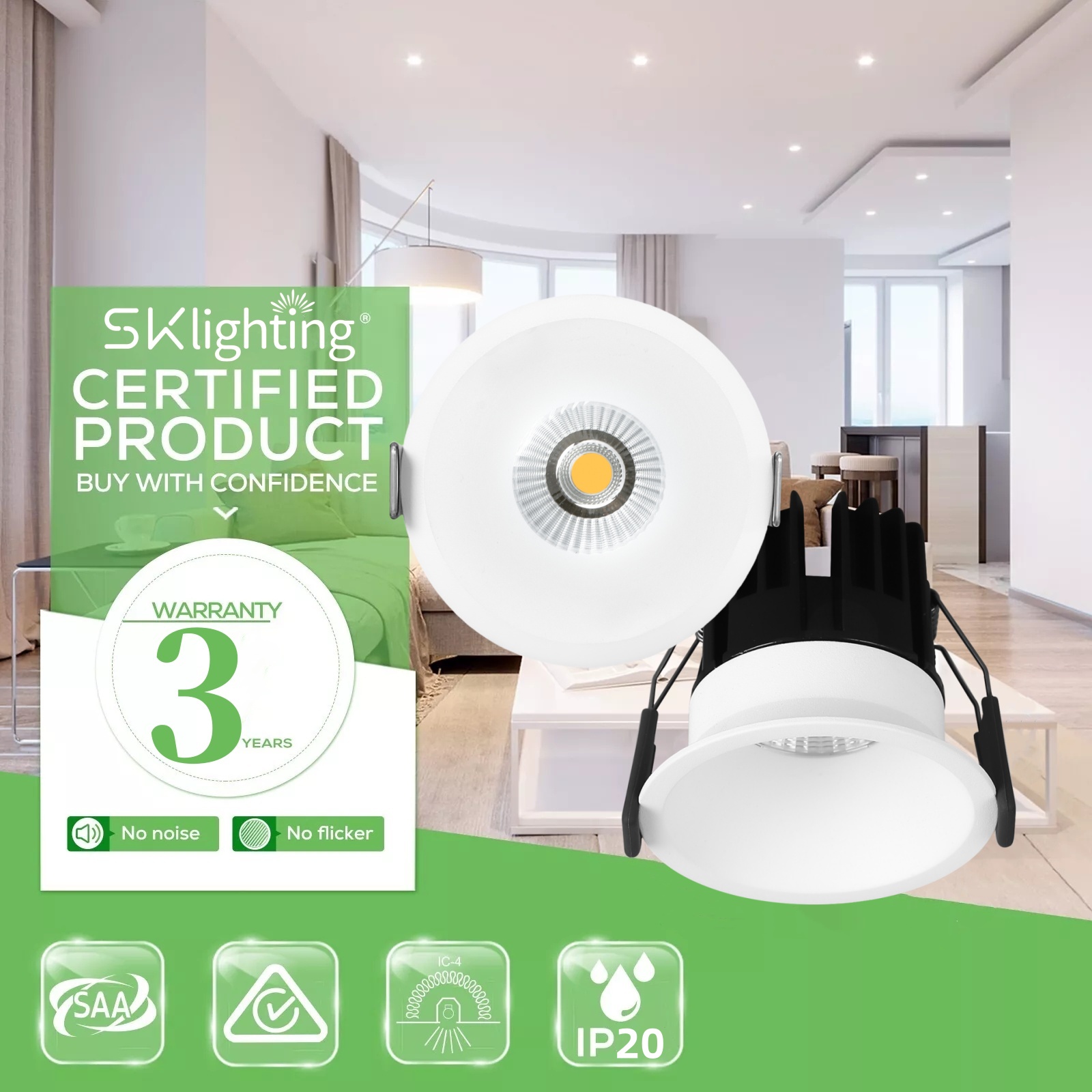 DL15 Downlight Embedded narrow frame anti-glare LED downlight COB spotlight die-casting aluminum light home hotel shopping mall lamp